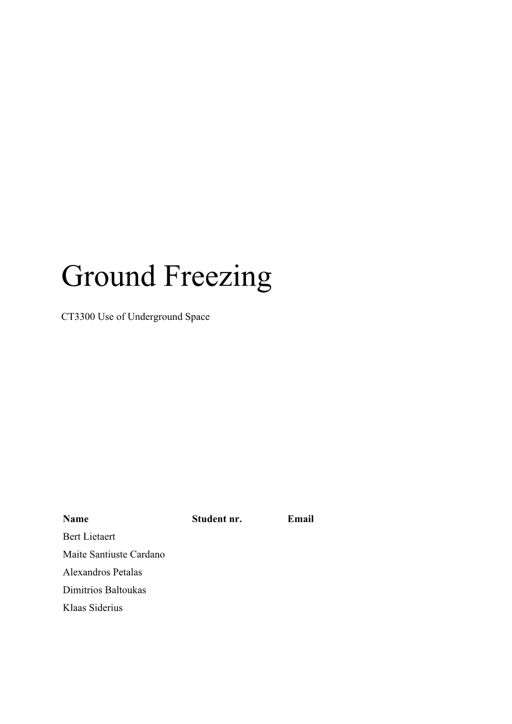 Ground Freezing