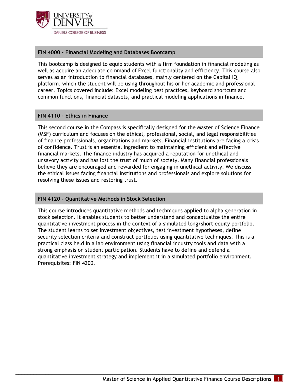 FIN 4000 - Financial Modeling and Databases Bootcamp