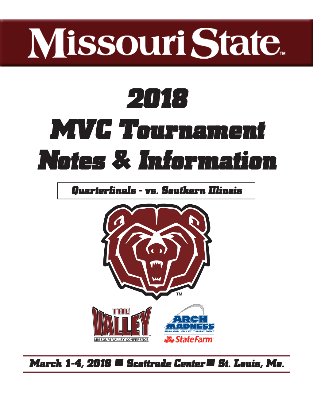 2018 MVC Tournament Notes & Information