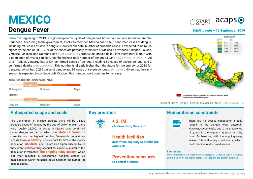 MEXICO Dengue Fever