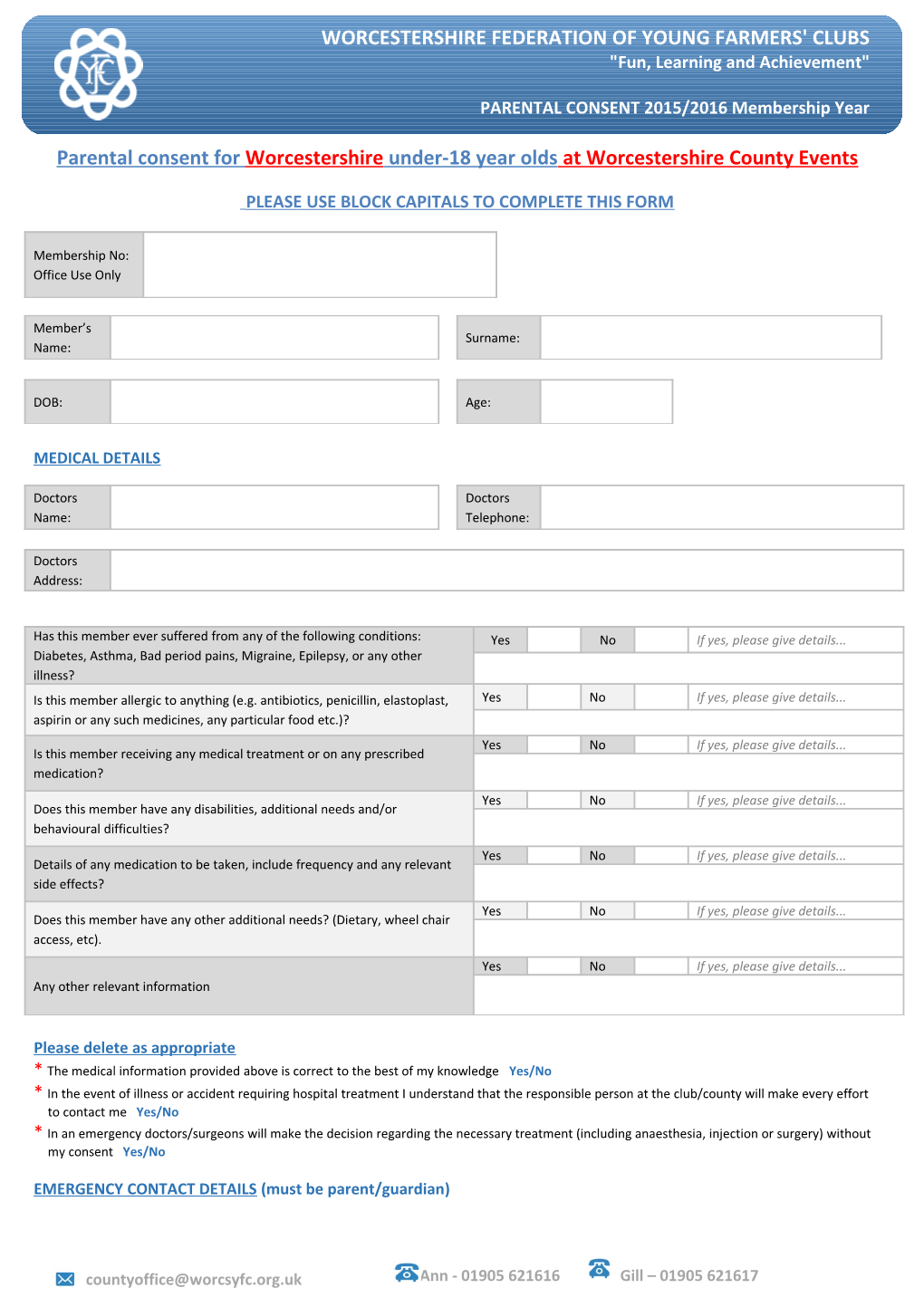 NFYFC Renewal Form