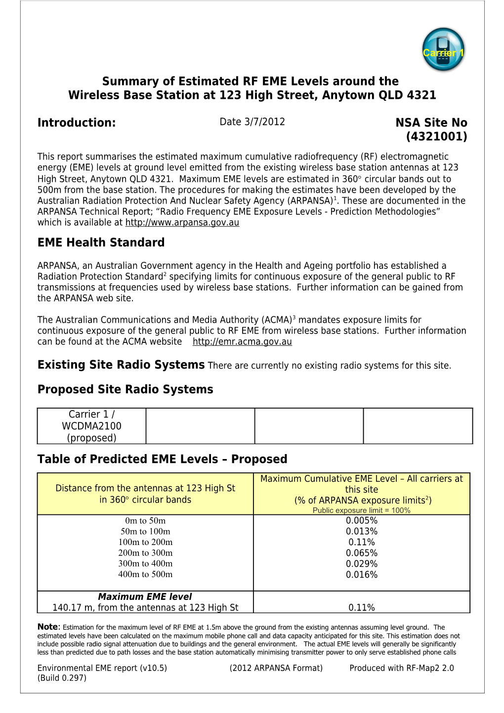 EME Report - Proposed