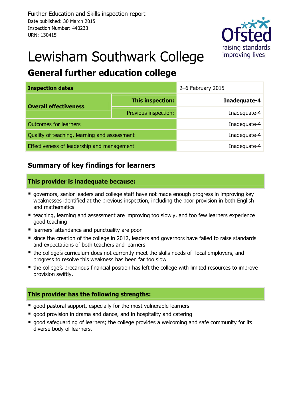 Lewisham Southwark College General Further Education College