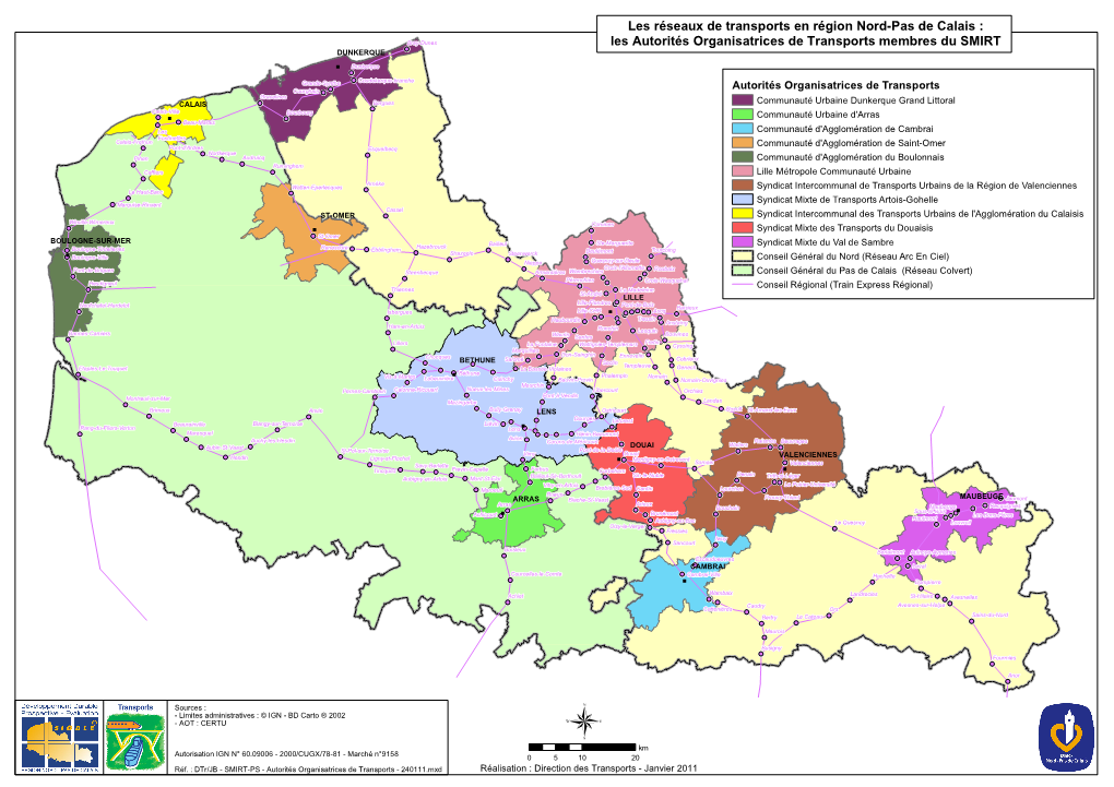Les Réseaux De Transports En Région Nord-Pas De Calais : Les Autorités