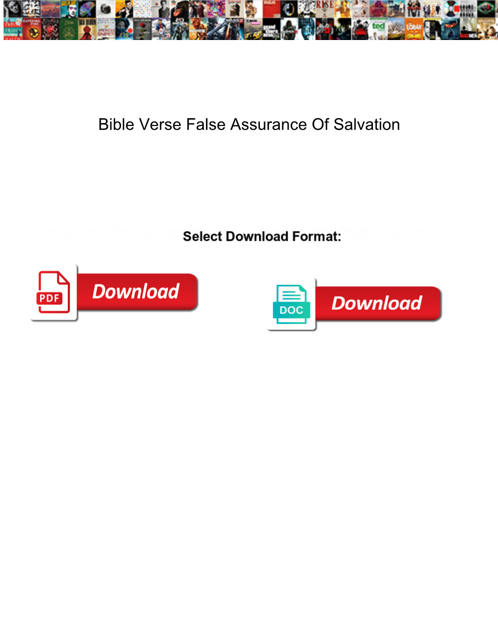 Bible Verse False Assurance of Salvation