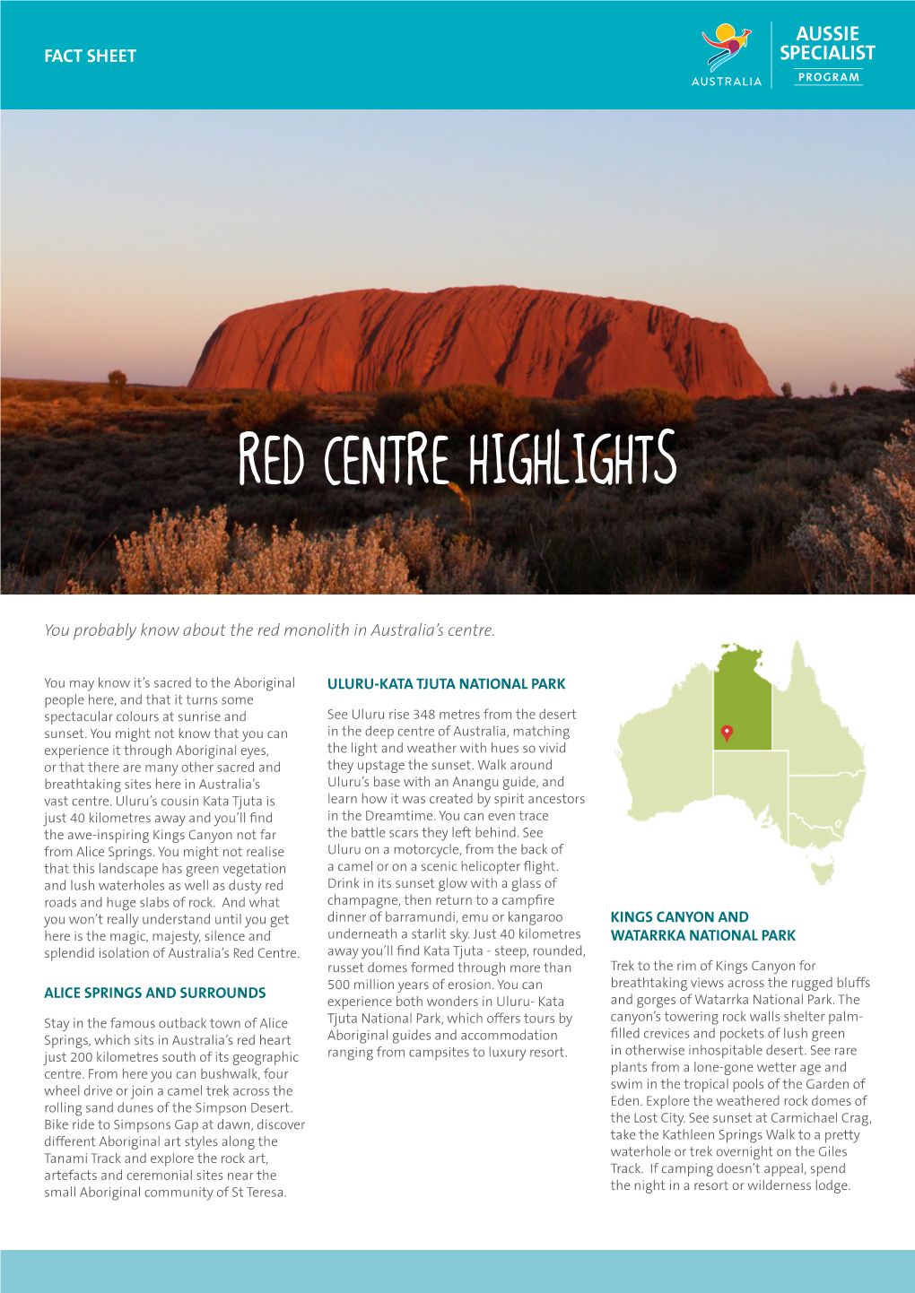 Red Centre Highlights