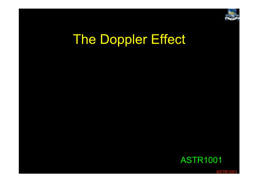 The Doppler Effect