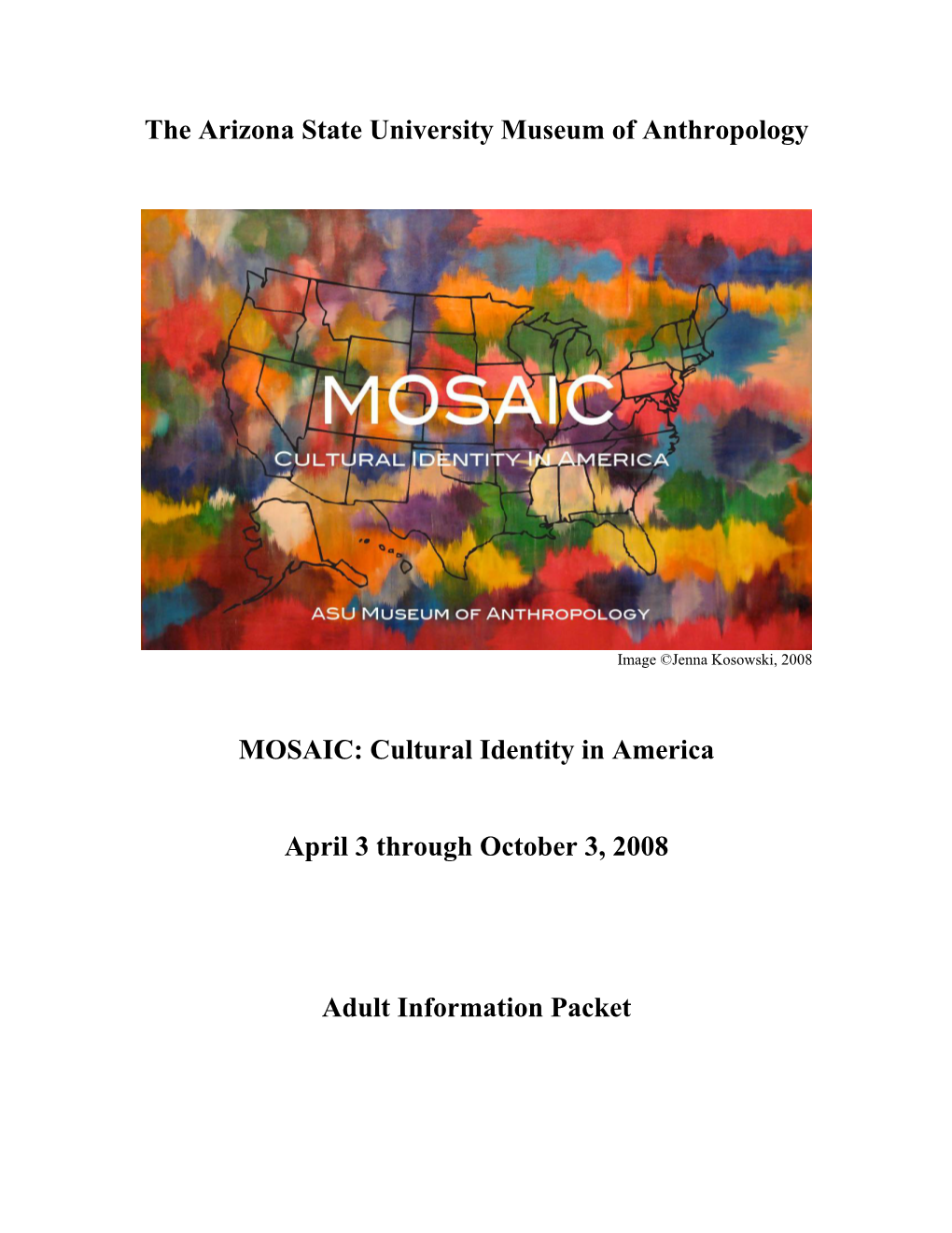 MOSAIC: Cultural Identity in America