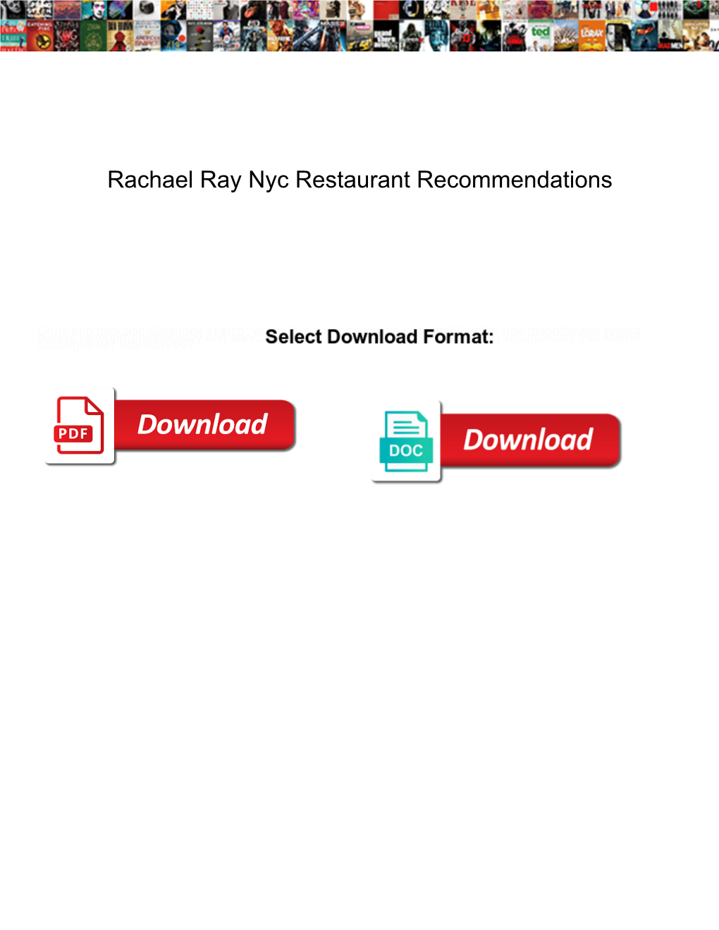 Rachael Ray Nyc Restaurant Recommendations