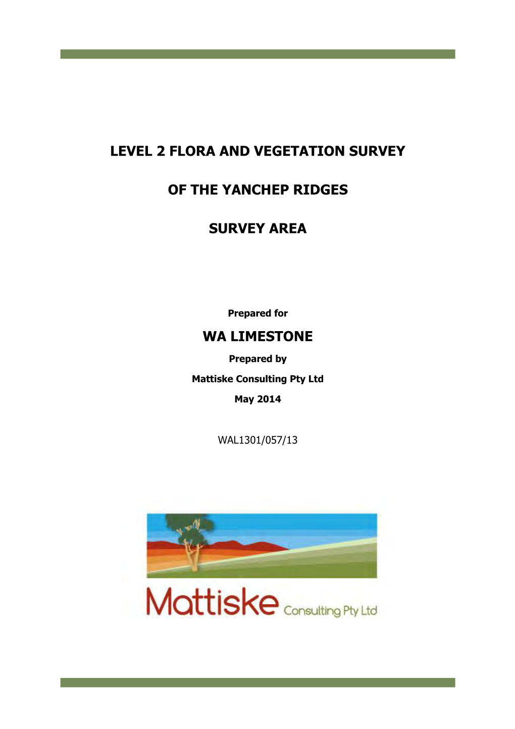 WA Limestone Yanchep M70-1325 Mining Proposal 2014-05