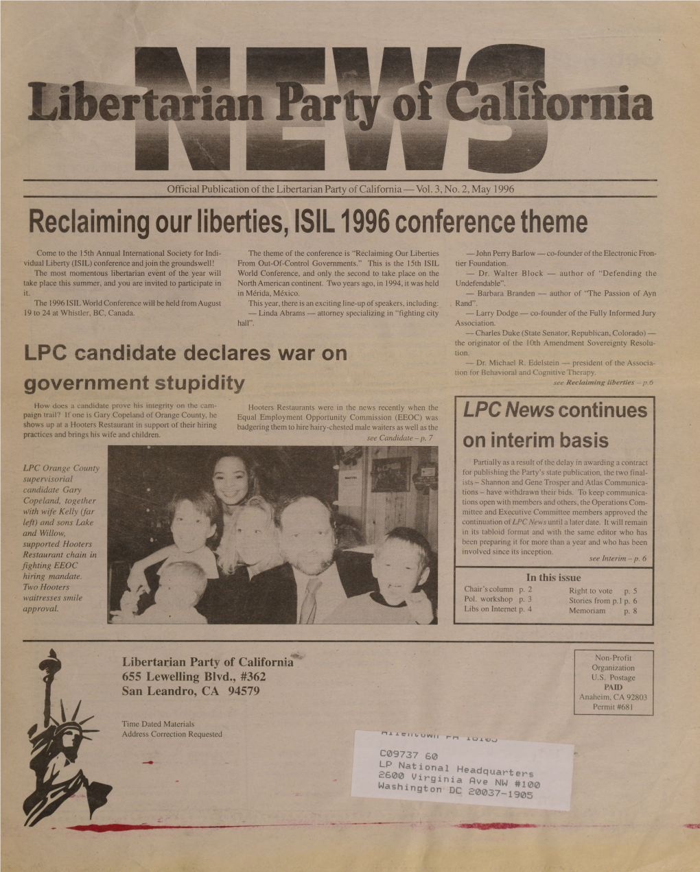 Reclaiming Our Liberties, ISIL1996 Conference Theme