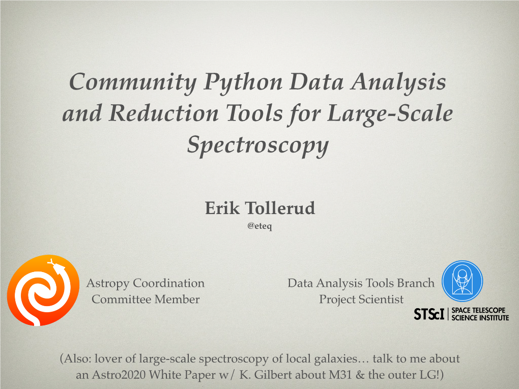 Python Data Analysis and Reduction Tools for Large-Scale Spectroscopy