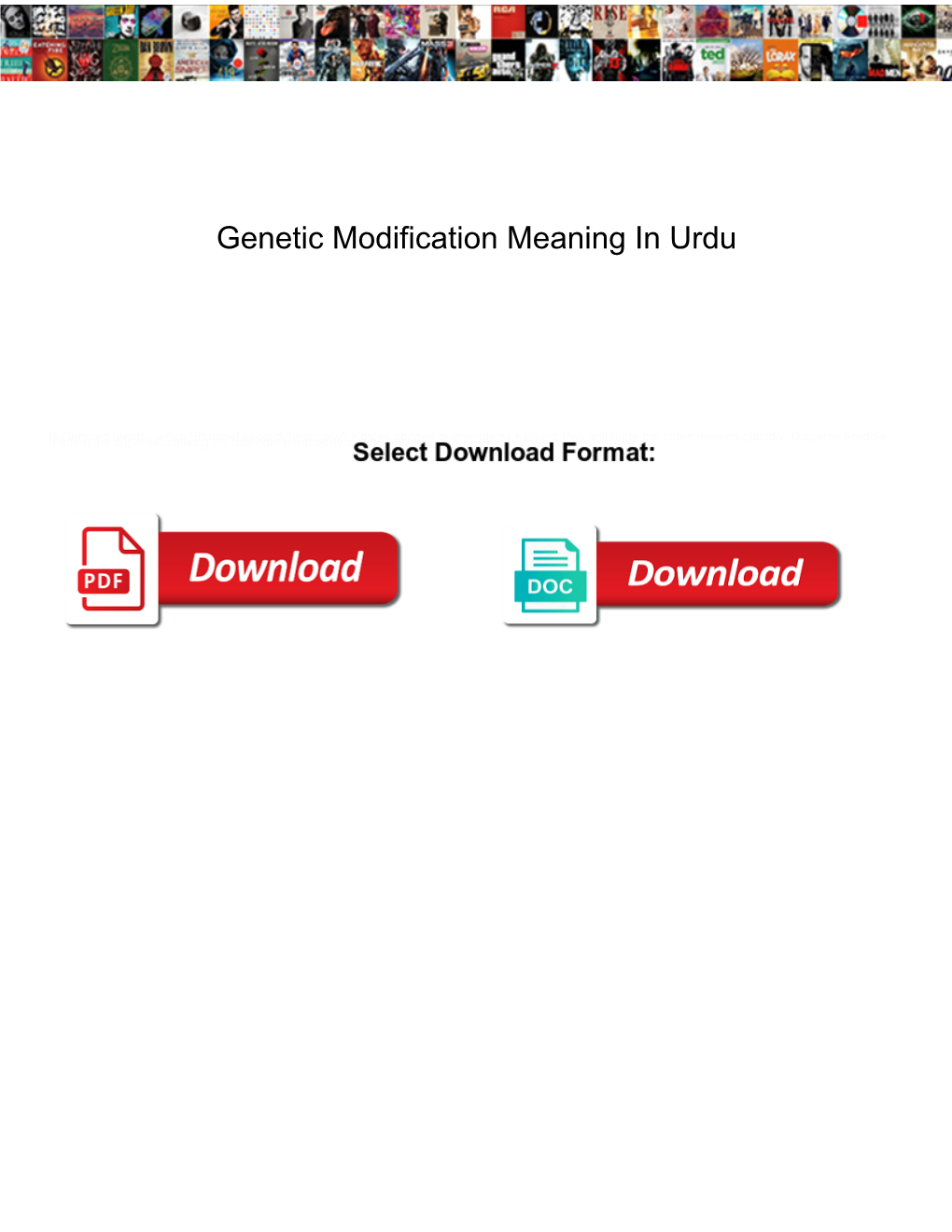 Genetic Modification Meaning in Urdu