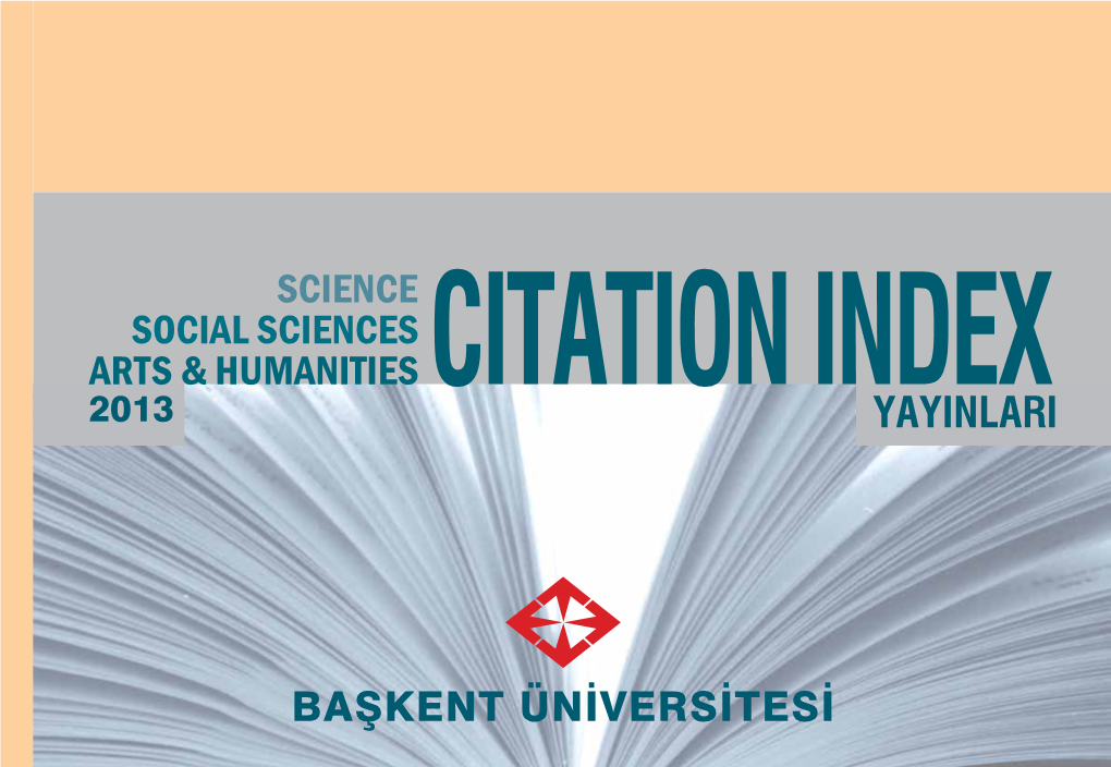 Citation Index Ve Scopus Yayınları 2013