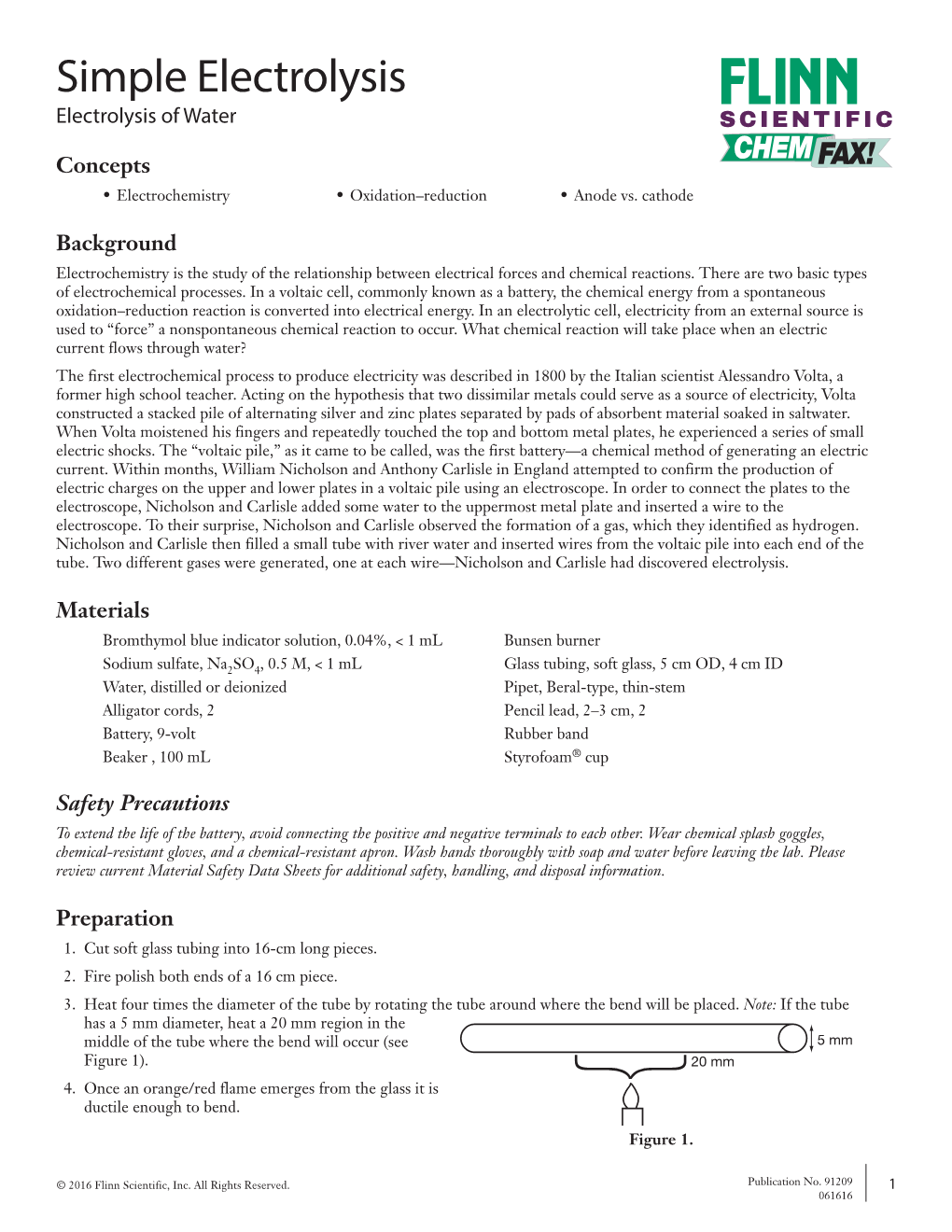 Simple Electrolysis Electrolysis of Water SCIENTIFIC