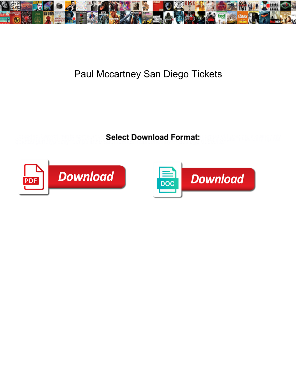 Paul Mccartney San Diego Tickets