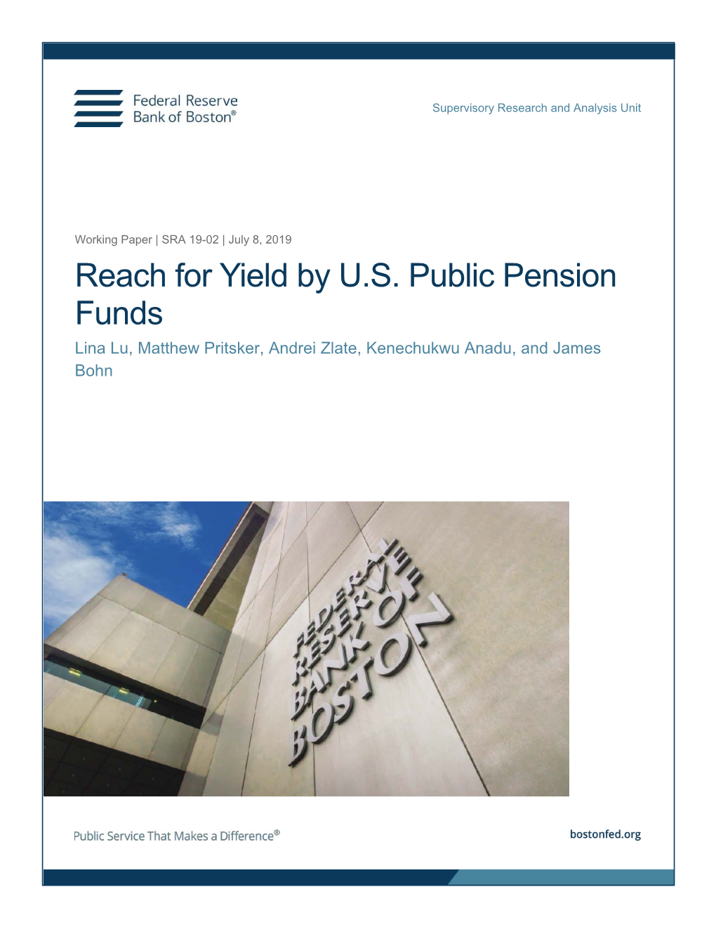 Reach for Yield by U.S. Public Pension Funds