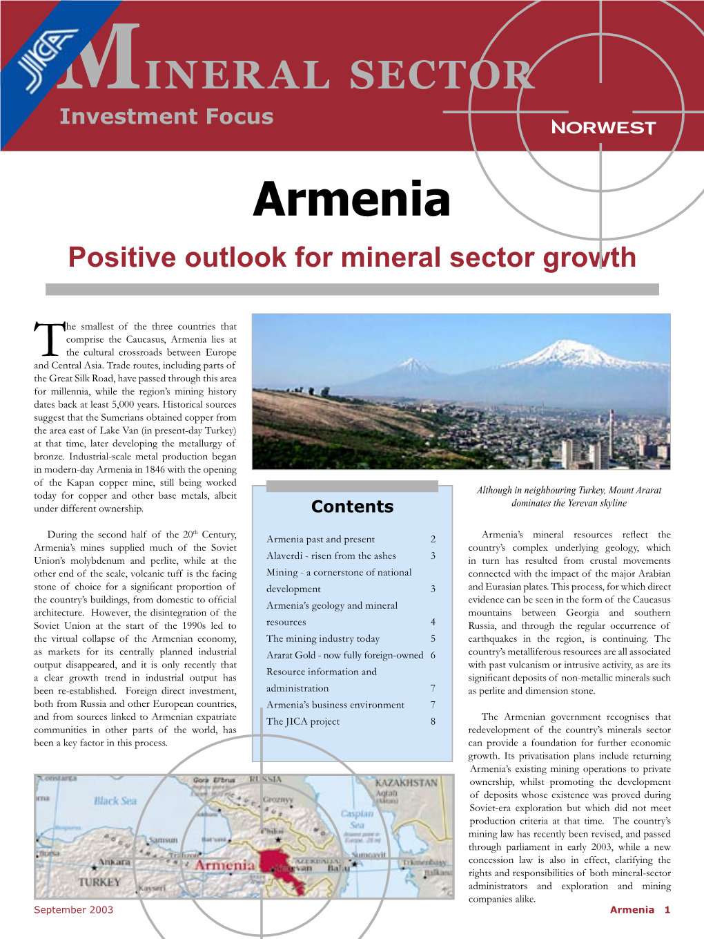 Armenia Positive Outlook for Mineral Sector Growth