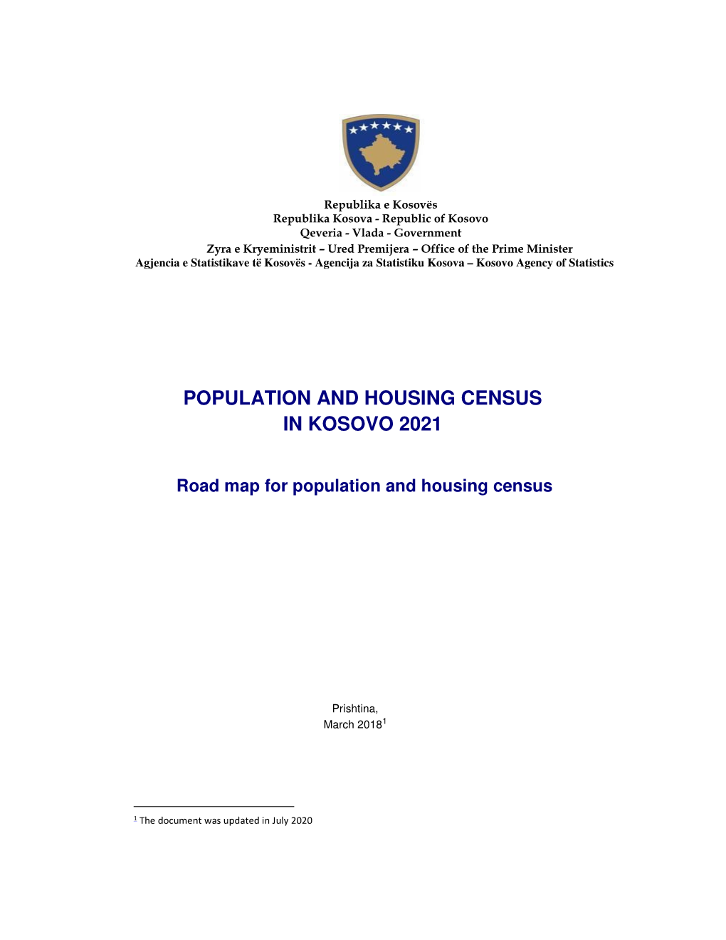 Population and Housing Census in Kosovo 2021
