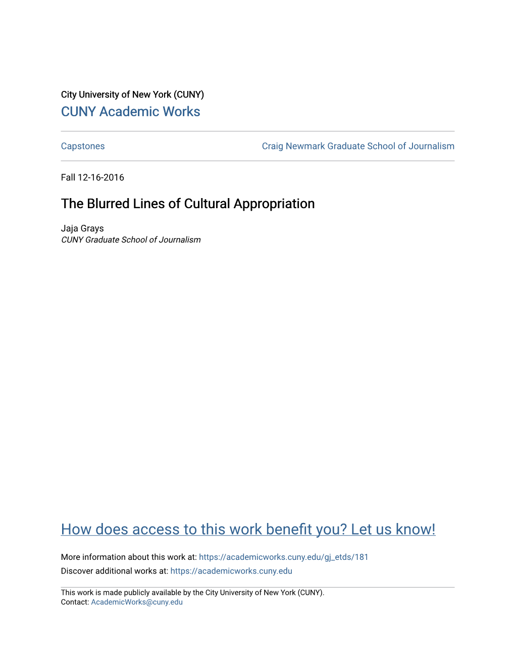 The Blurred Lines of Cultural Appropriation