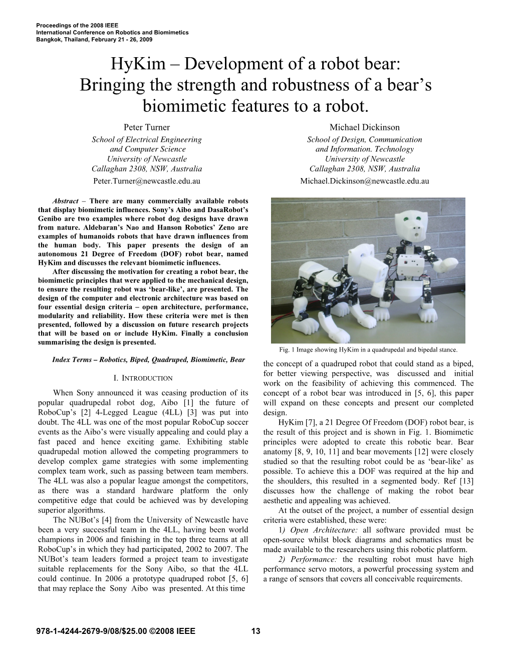 Development of a Robot Bear: Bringing the Strength and Robustness of a Bear’S Biomimetic Features to a Robot
