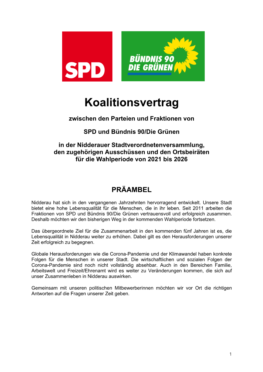 Koalitionsvertrag