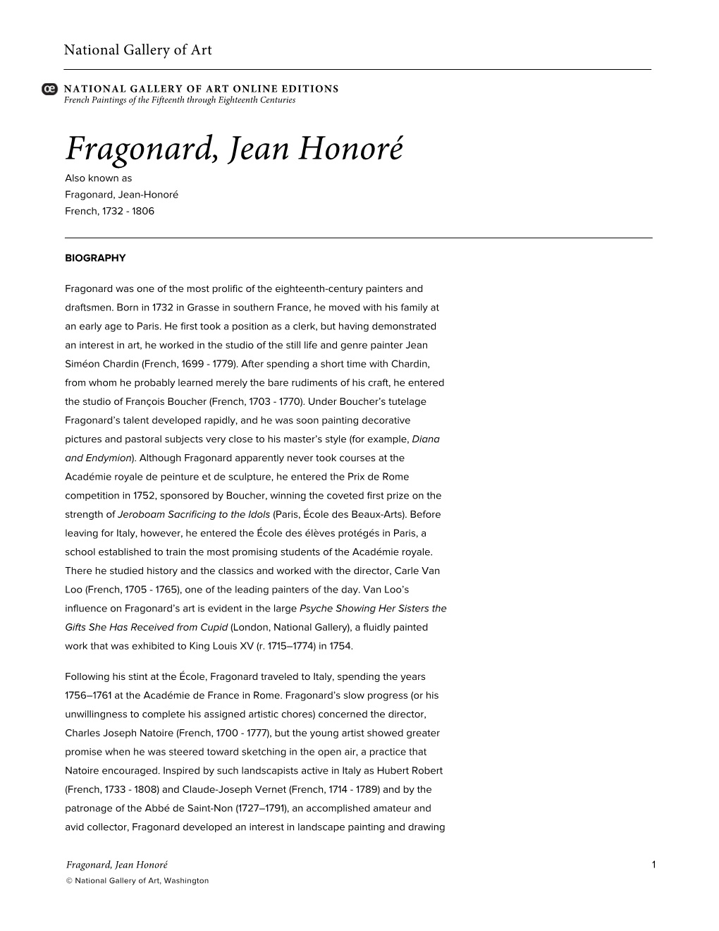 Fragonard, Jean Honoré Also Known As Fragonard, Jean-Honoré French, 1732 - 1806