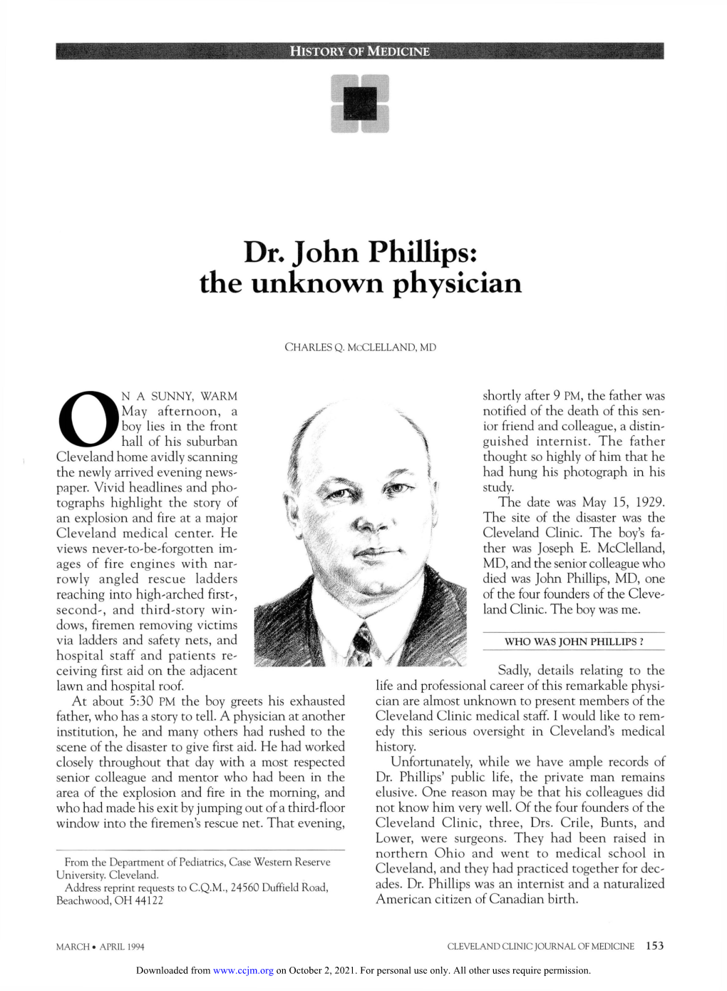 Dr. John Phillips: the Unknown Physician