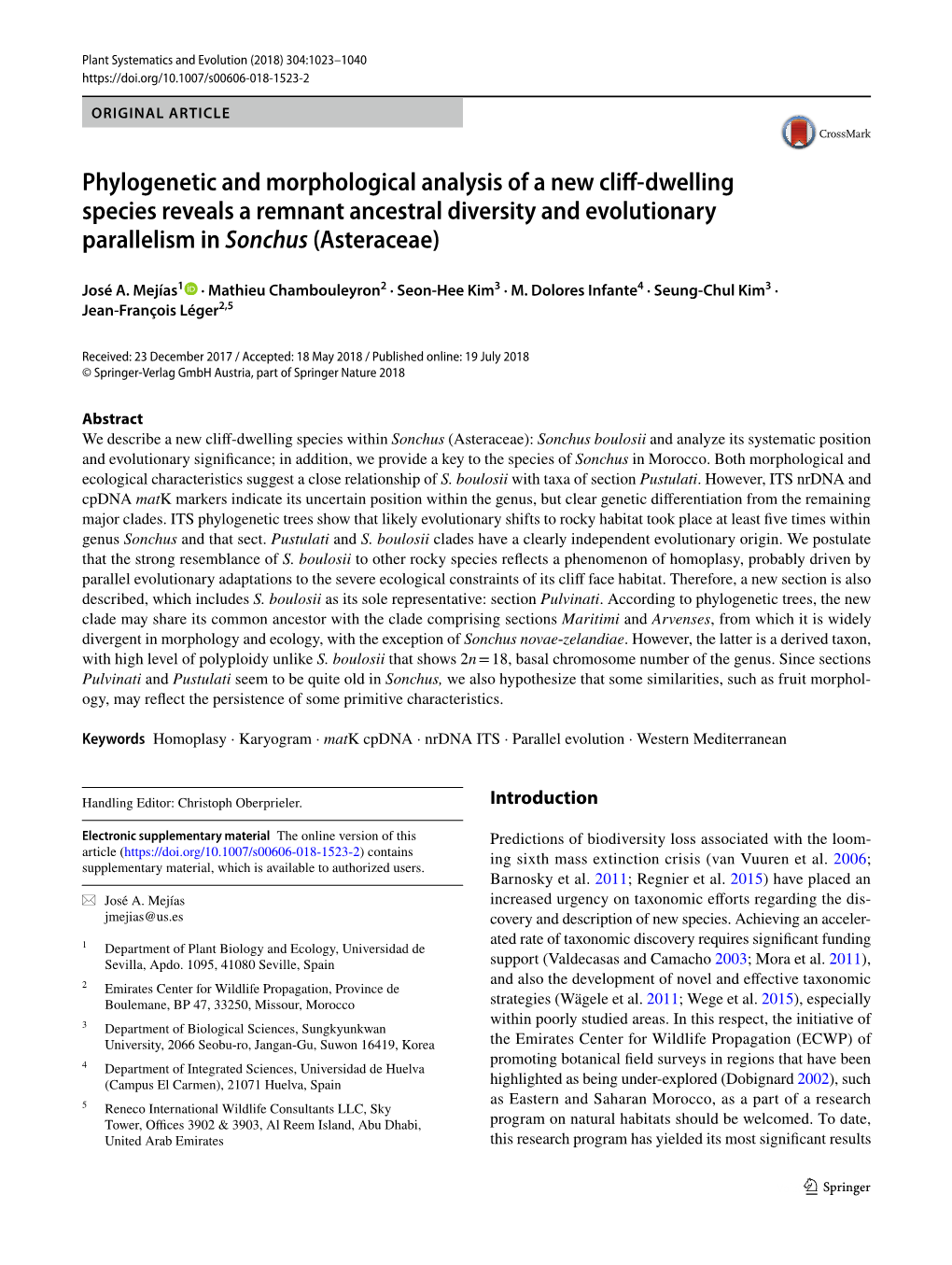 Phylogenetic and Morphological Analysis of a New Cliff-Dwelling