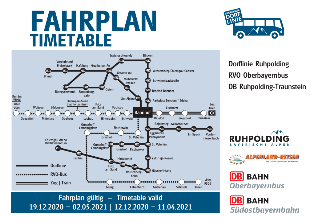 Fahrplan Timetable