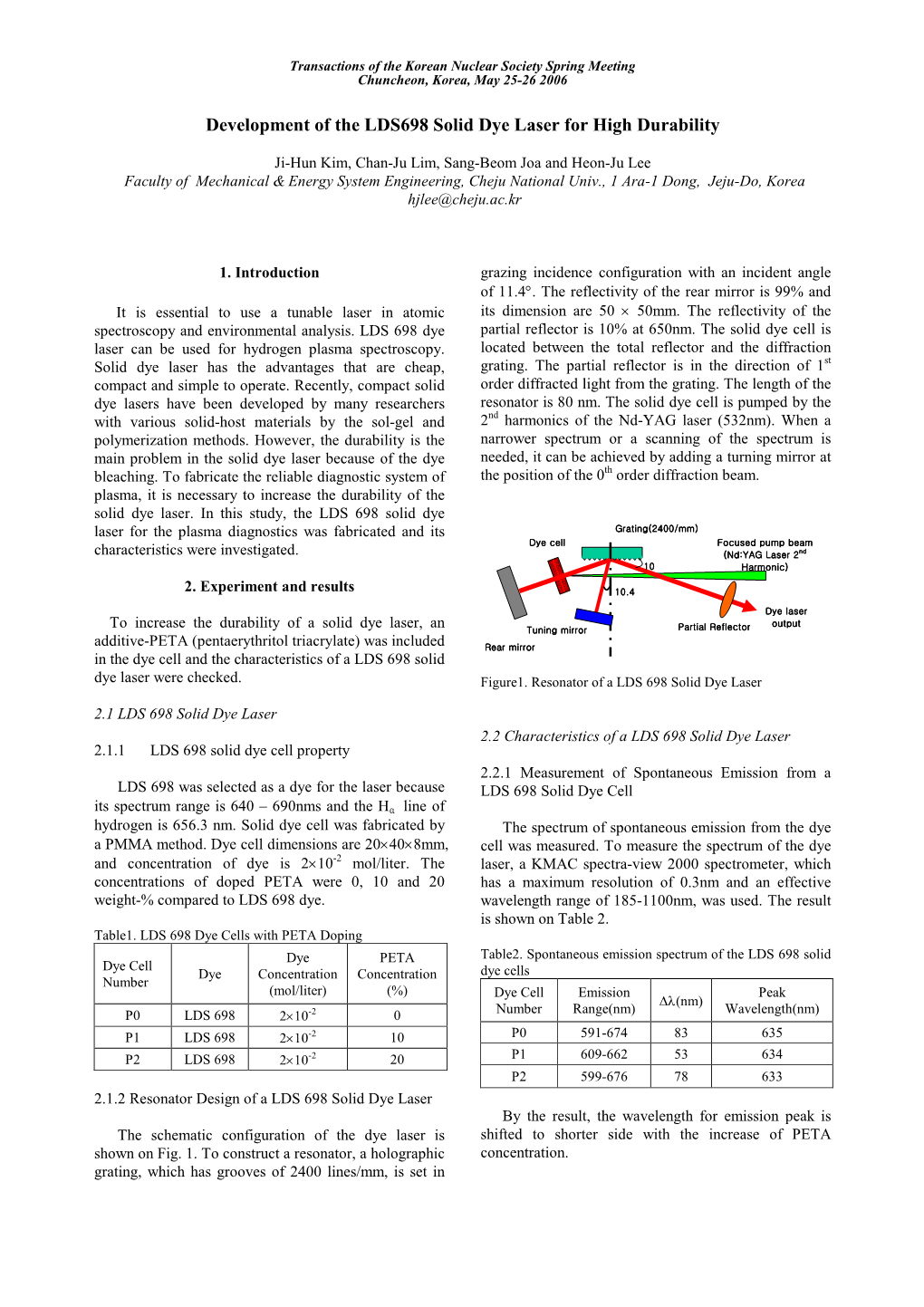 Development of the LDS698 Solid Dye Laser for High Durability