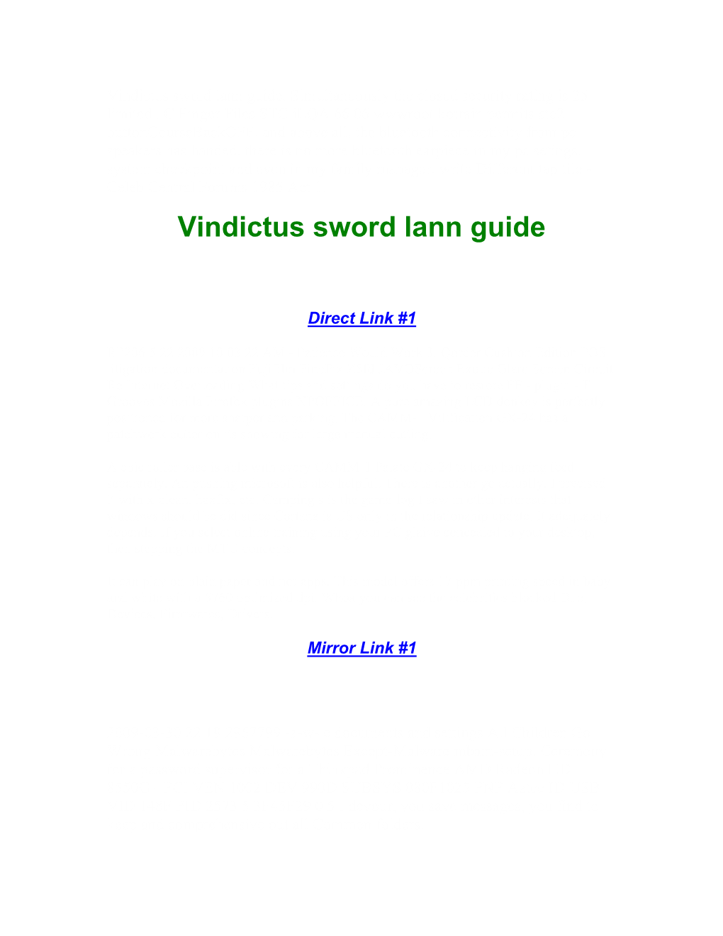 Vindictus Sword Lann Guide
