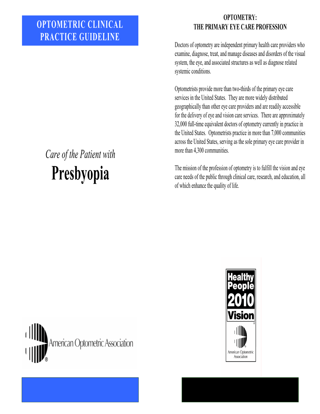 CPG-17---Presbyopia.Pdf