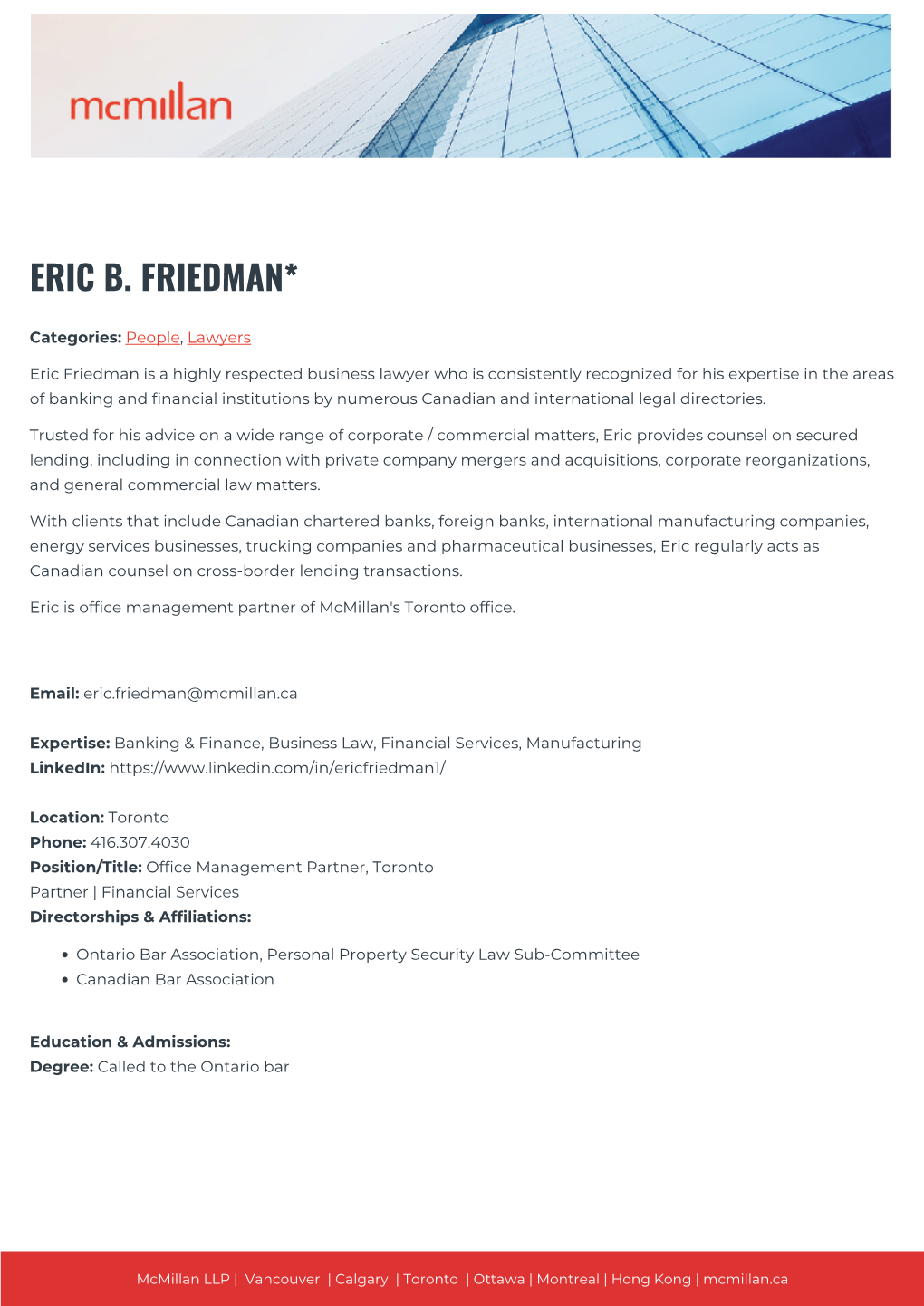 Eric B. Friedman*