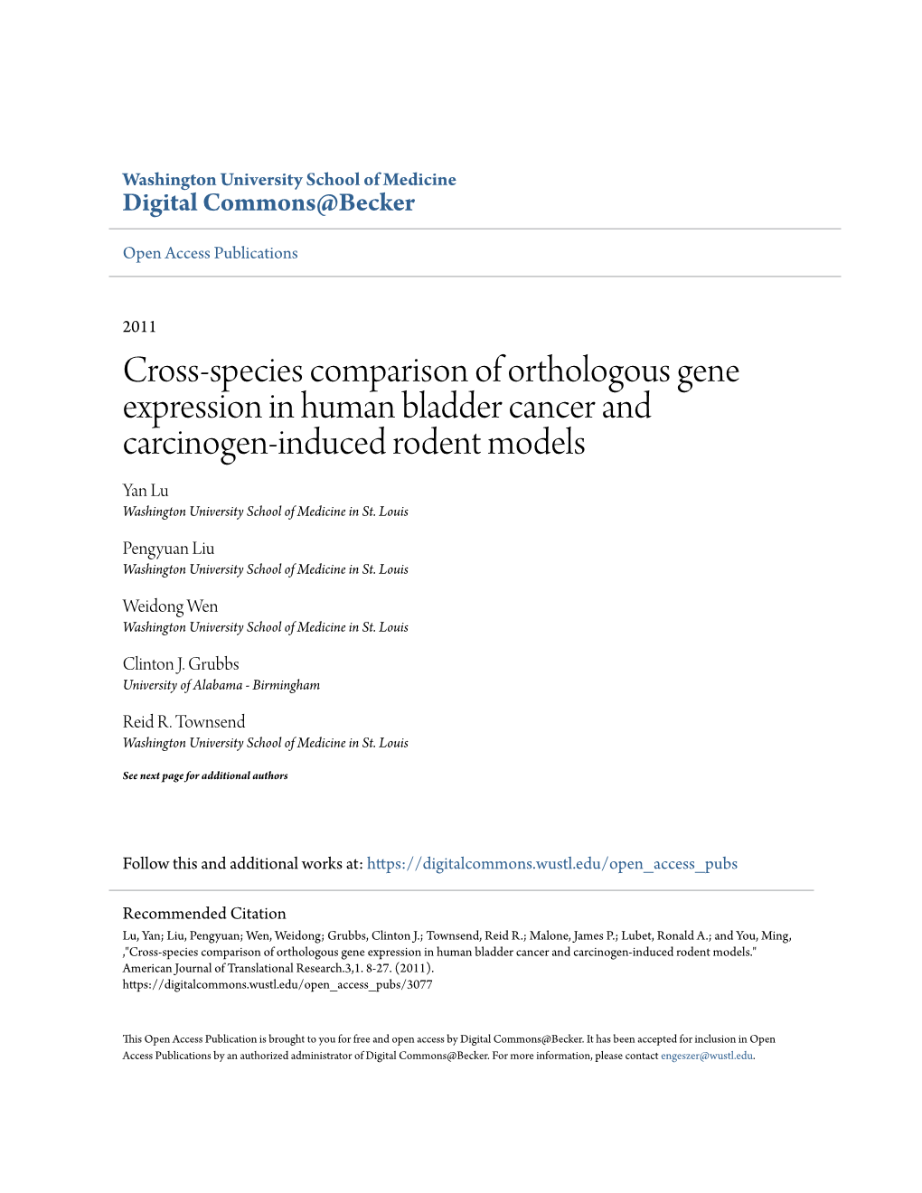 Cross-Species Comparison of Orthologous Gene Expression In