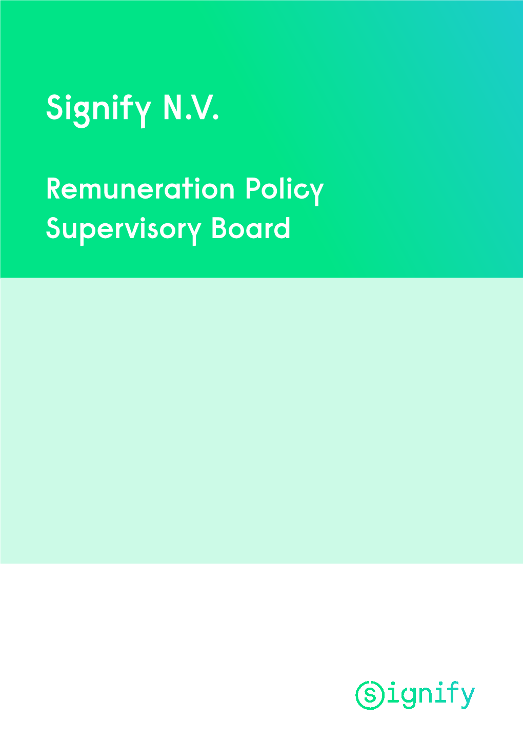 Remuneration Policy Supervisory Board