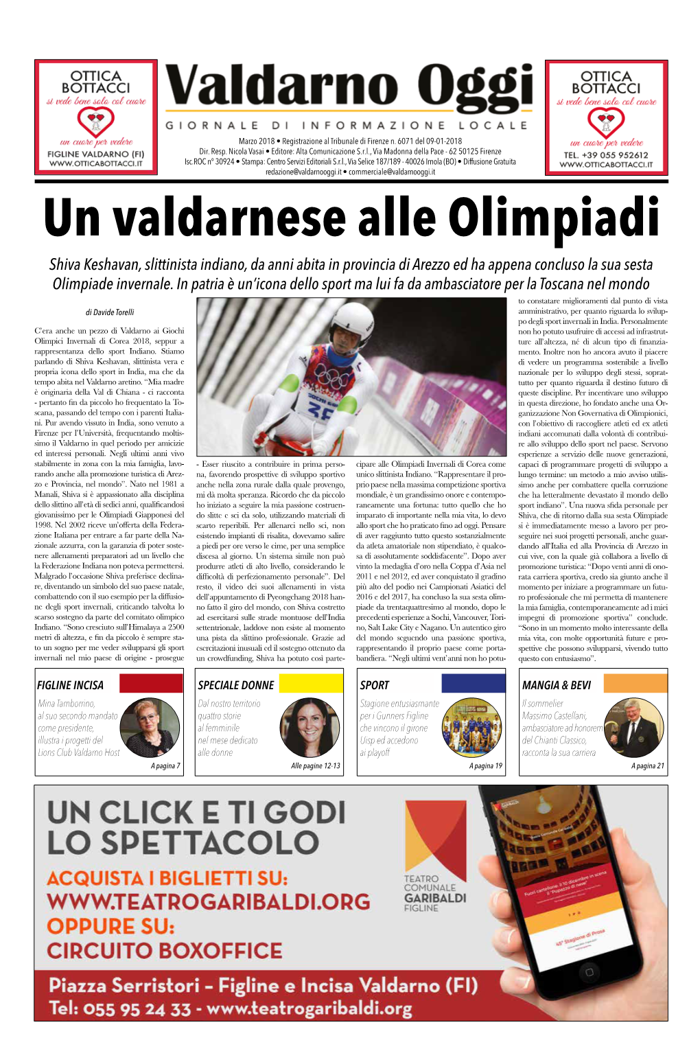 Un Valdarnese Alle Olimpiadi Shiva Keshavan, Slittinista Indiano, Da Anni Abita in Provincia Di Arezzo Ed Ha Appena Concluso La Sua Sesta Olimpiade Invernale