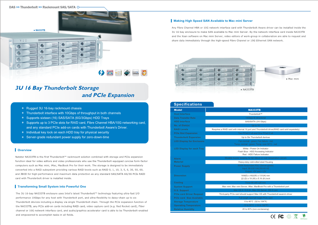 3U 16 Bay Thunderbolt Storage and Pcie Expansion