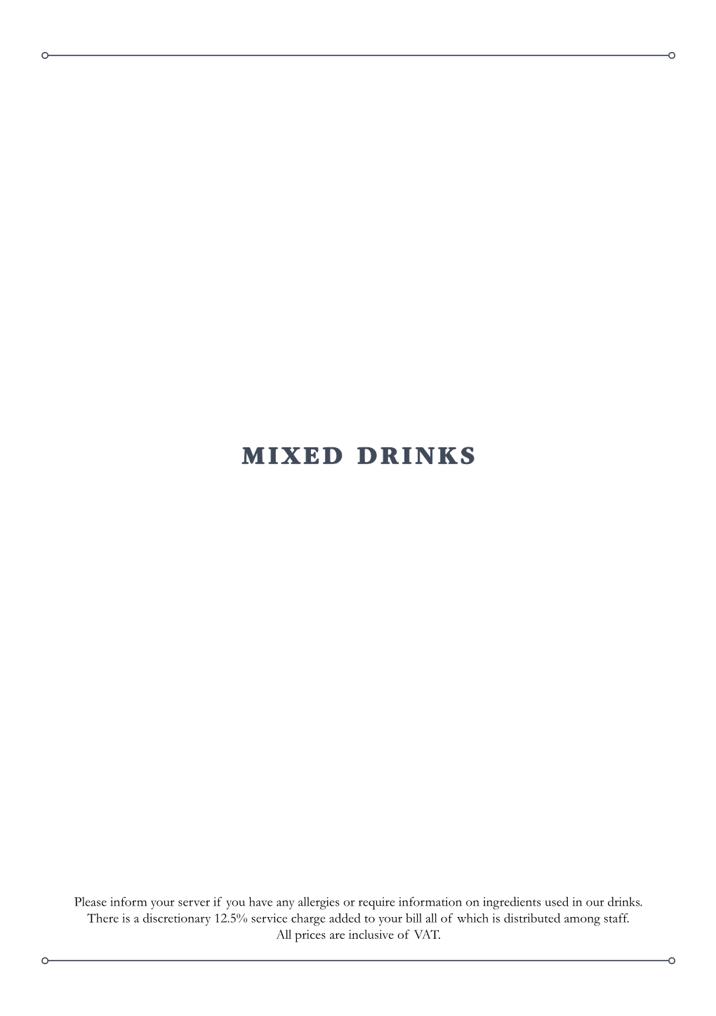 Mixed Drinks