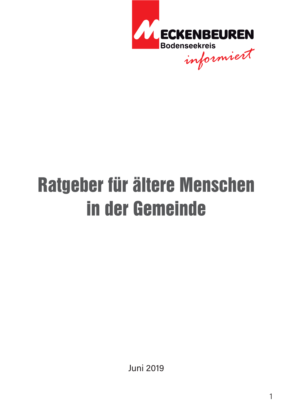 Ratgeber Für Ältere Menschen in Der Gemeinde