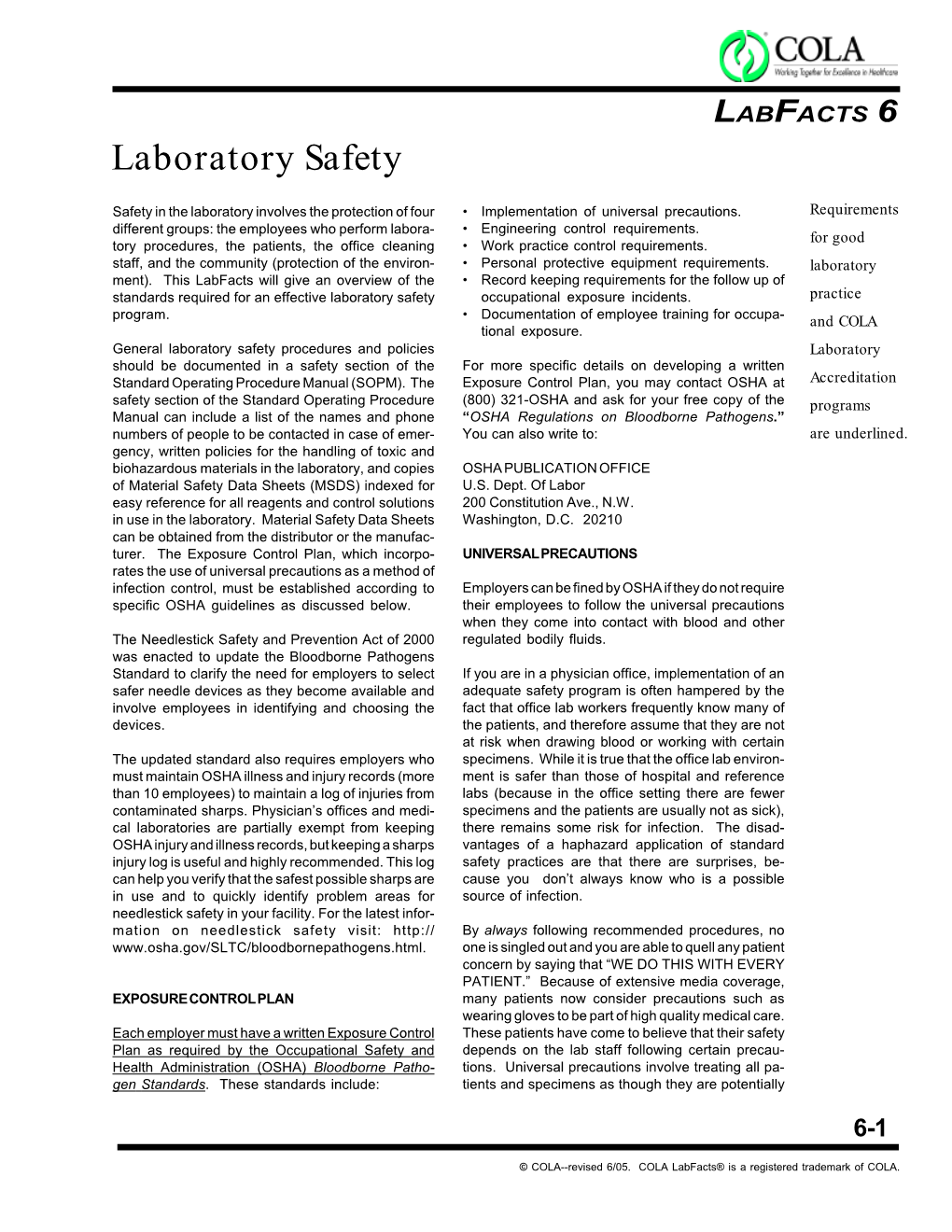 Laboratory Safety