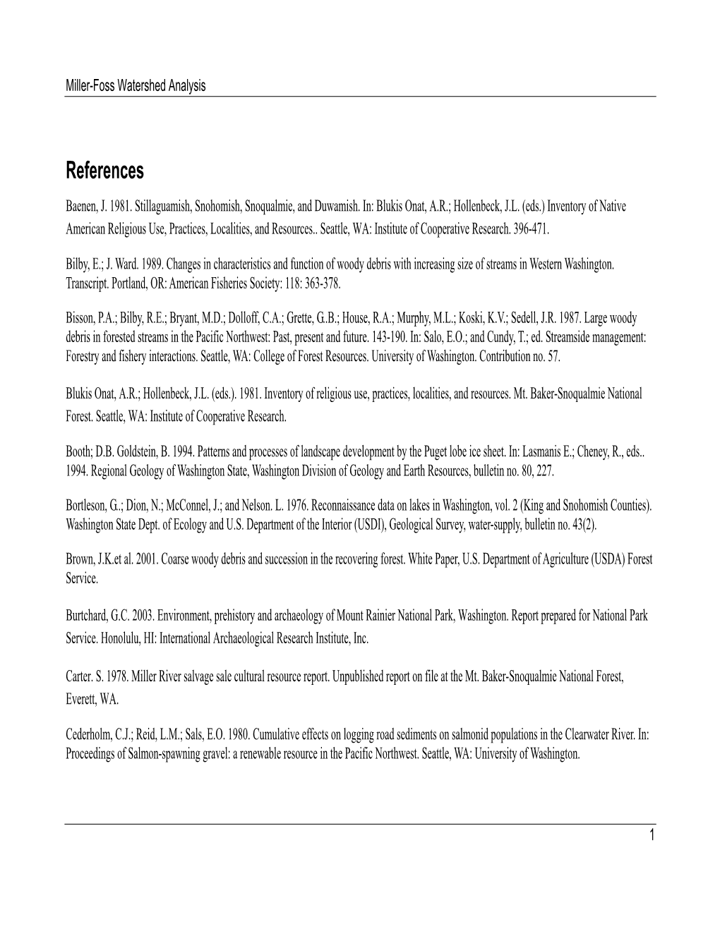 Watershed Analysis Template