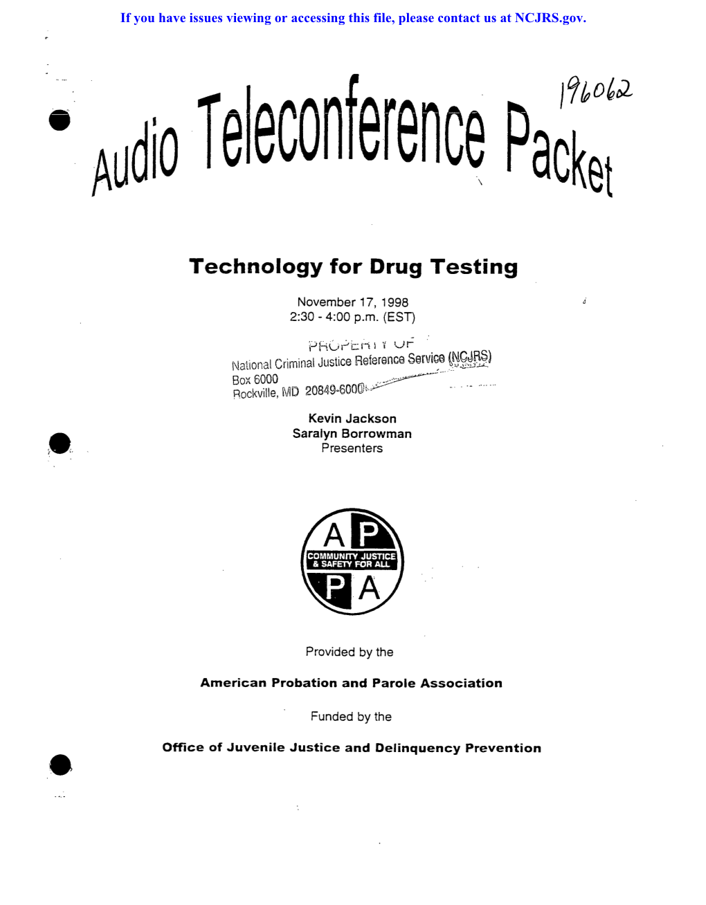 Technology for Drug Testing