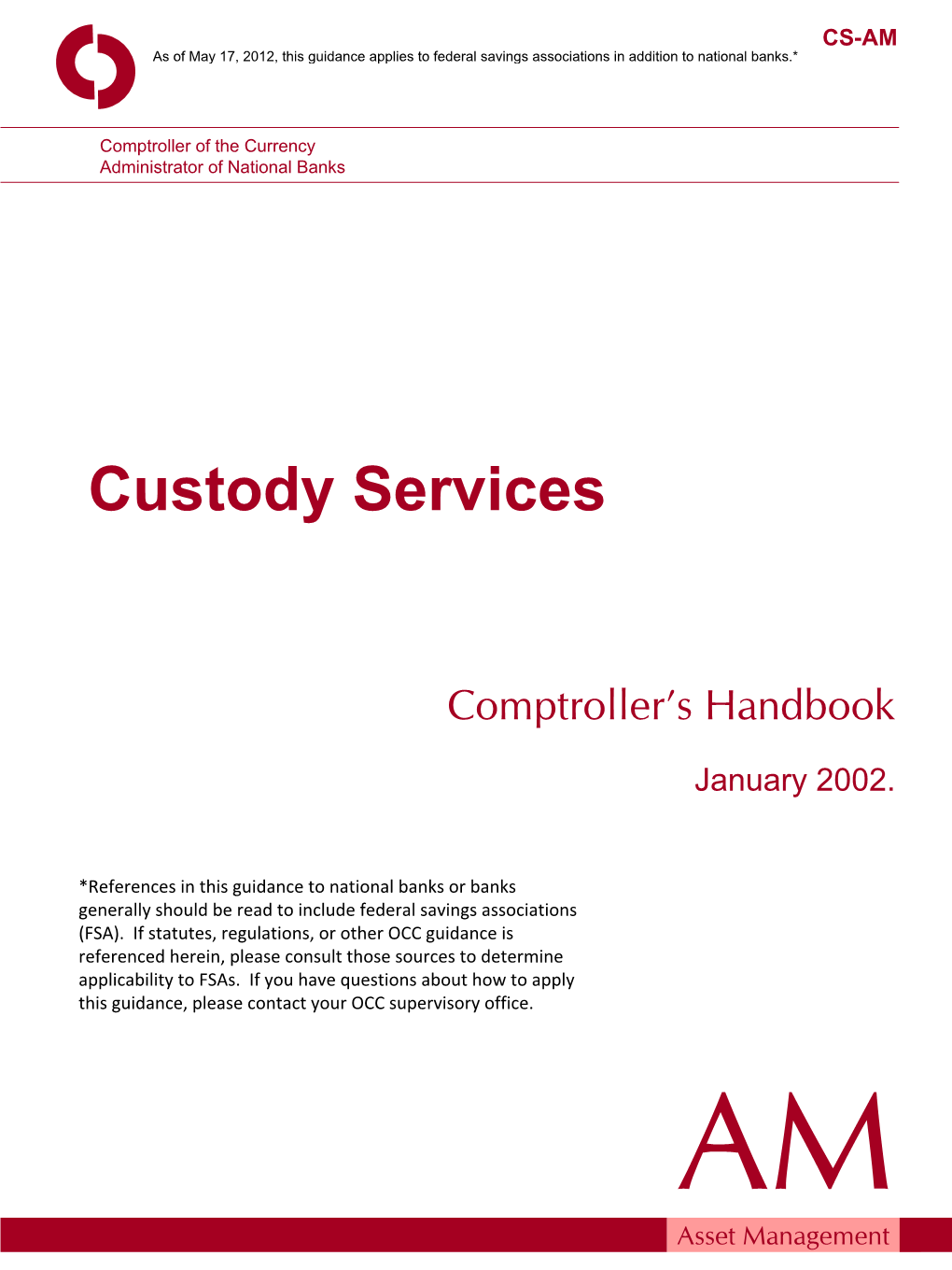 Custody Services Handbook