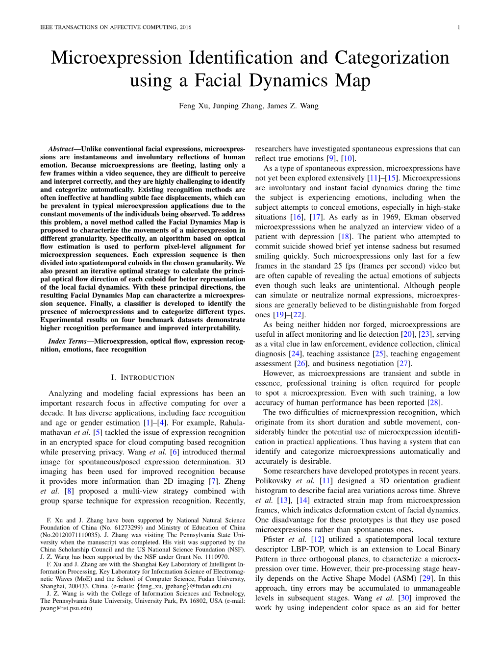 Microexpression Identification and Categorization Using a Facial