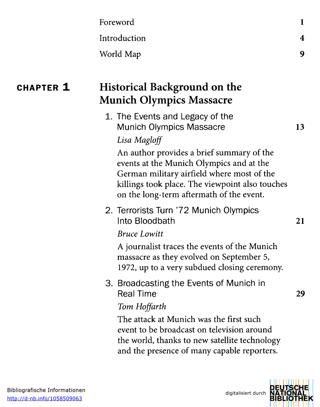 Historical Background on the Munich Olympics Massacre 1