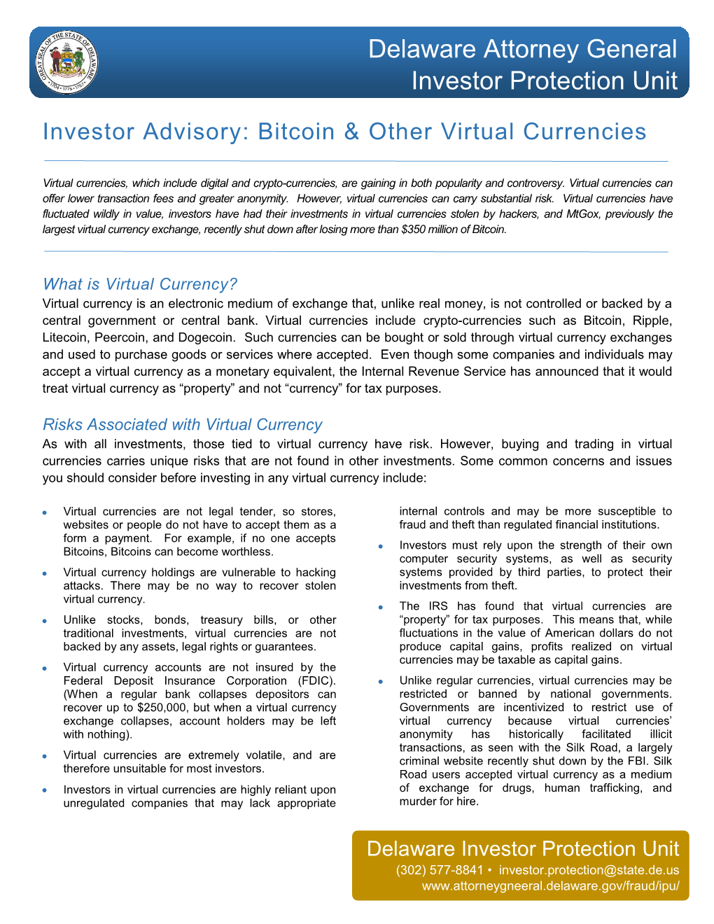 Bitcoin & Other Virtual Currencies