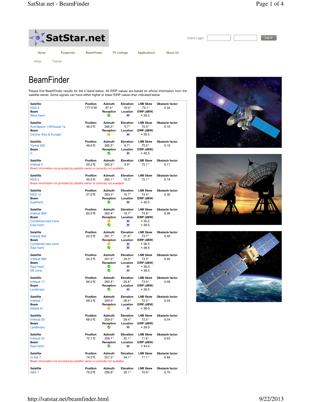 Beamfinder Page 1 of 4