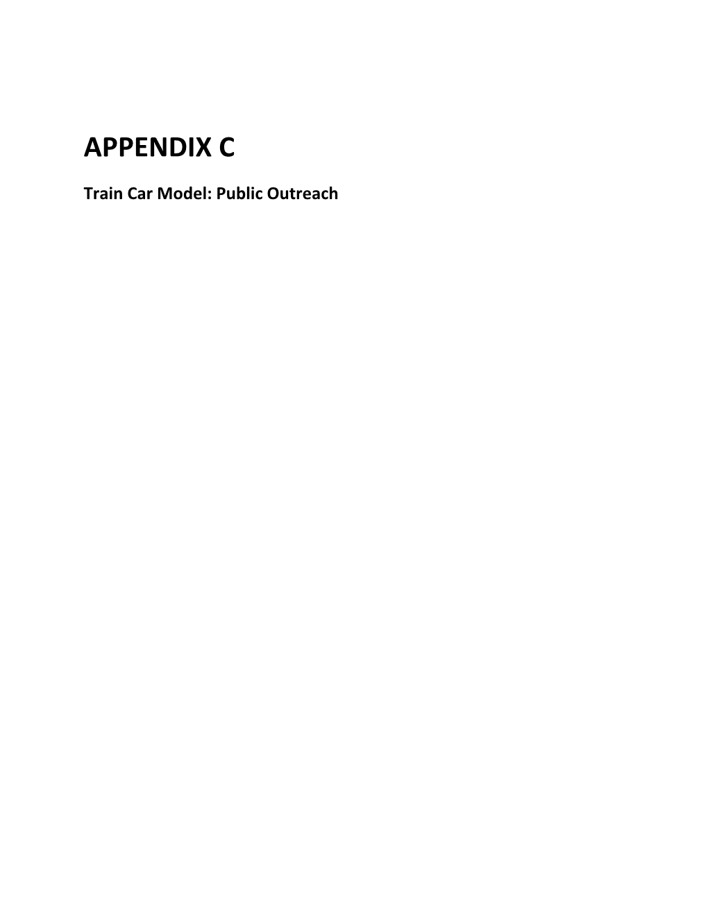 Appendix C – Train Car Model