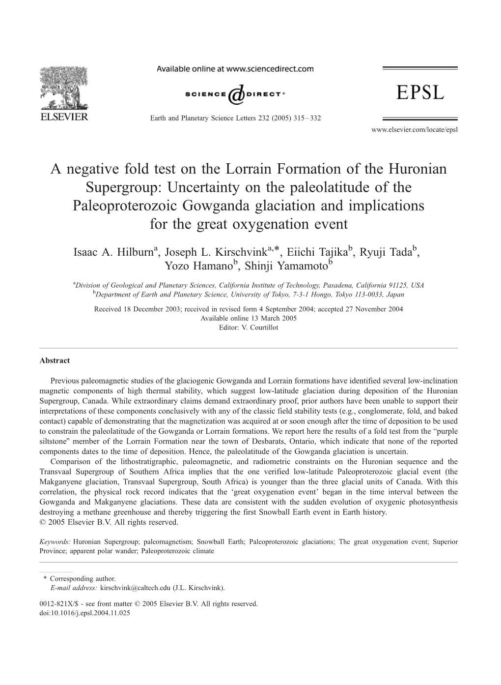 A Negative Fold Test on the Lorrain Formation of The